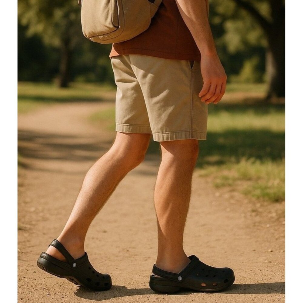 Joybees Mens Black Slip-On Clogs Size M12 Lightweight Durable Comfortable Shoes